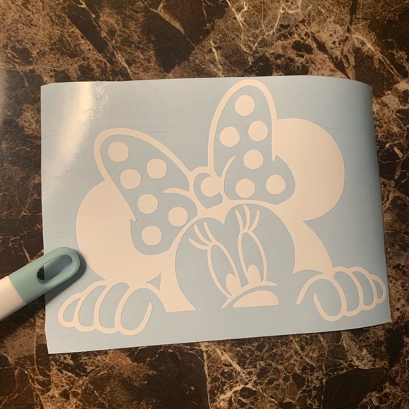 Disney Minnie Mouse Peek a Boo Sticker Car Decal - Picture 3 of 5